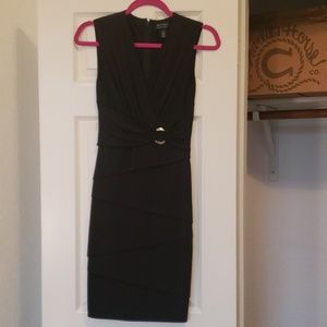 Black "Instantly slimming" fitted cocktail dress w